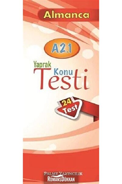 Palme Yayınevi Palme Yaprak Test Almanca Konu A2.1