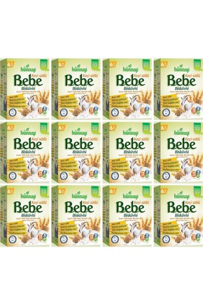 Hünnap Hunnap Bebe Bisküvisi Keçi Sütlü 400 Gr X 12 Adet