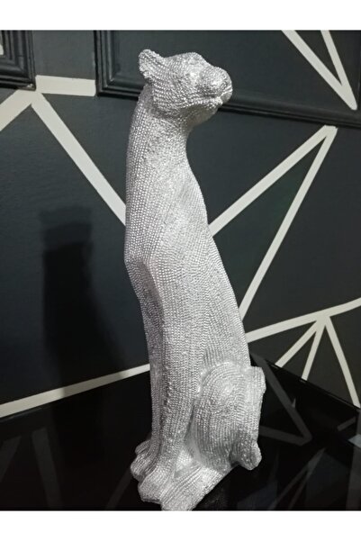 Ehil Leopar Dekoratif Heykel Biblo 41 X 13cm