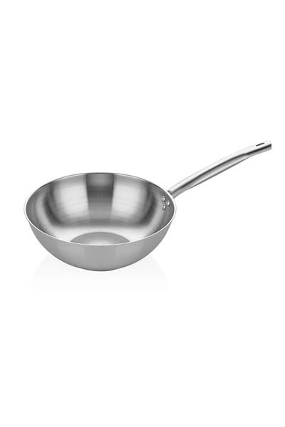 Altınbaşak Steel Wok Pan - Stainless Handle 28 cm