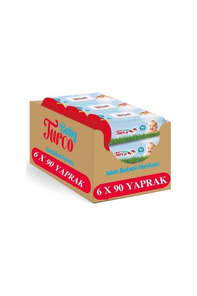 Baby Turco مناديل مبللة 90 ورقة × 6 قطع
