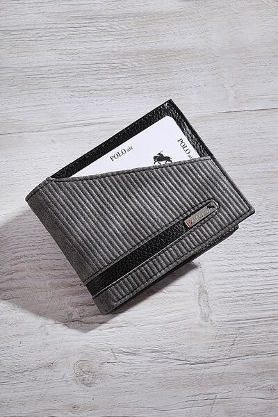 Polo Air З Днем Народження Письмовий чоловічий гаманець на поясі тримач картки Waterway комбінований набір сірий