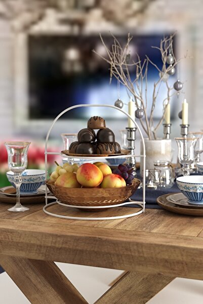 Teknotel 2'Lİ SERVİS STANDI & DOLAP İÇİ RAF BEYAZ MG072