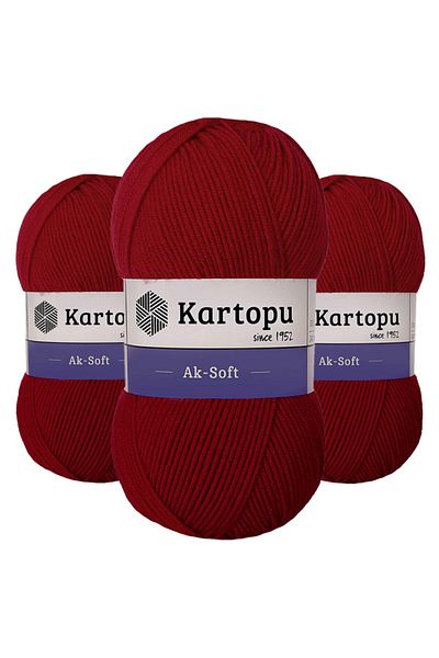 Kartopu Νέο Ak Soft K114 5 Τεμάχια Σκούρο Κόκκινο