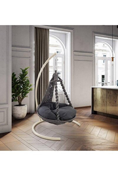 RAUDi Tek Kişilik Huzur Salıncak Örgü Antresit Bahçe & Balkon & Salon