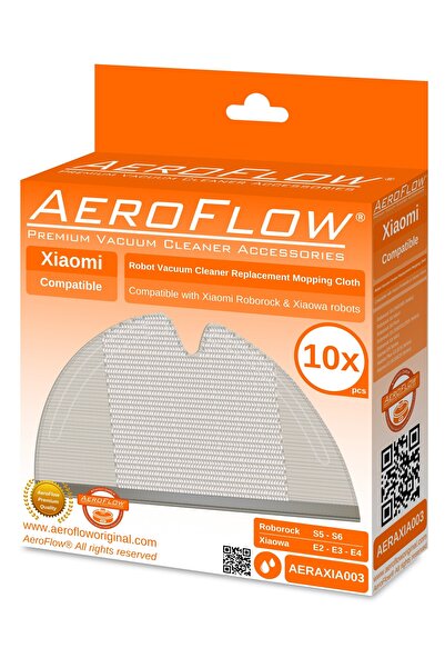 AeroFlow Xiaomi Roborock S5 Max - Compatibil cu pânză din fibre pentru mop alb