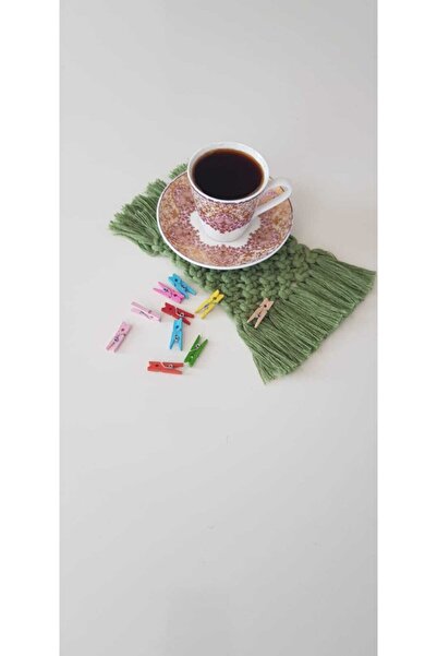 SERAN DESİGN TRADE Dekoratif Makreme Sıcak, Soğuk Çay, Kahve Bardak Sunum Alt...