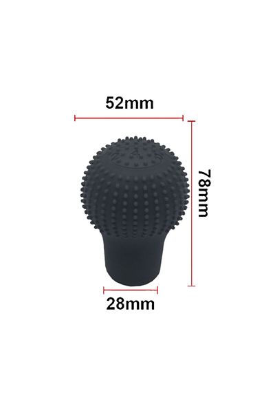 C9 Universal Gray Round Silicone Gear Shift Knob Cover