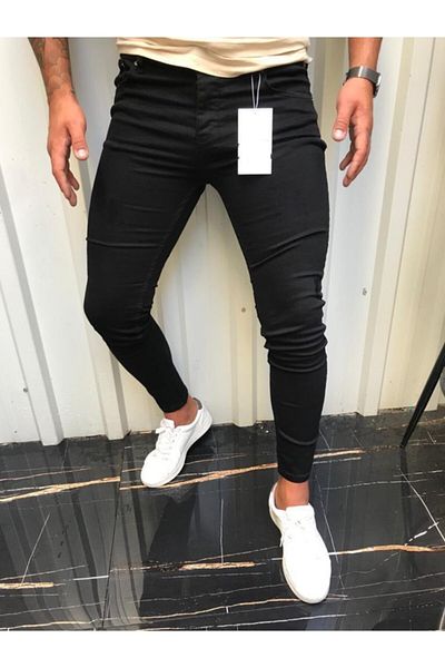 Baycombine35 Men's Black Straight Jeans