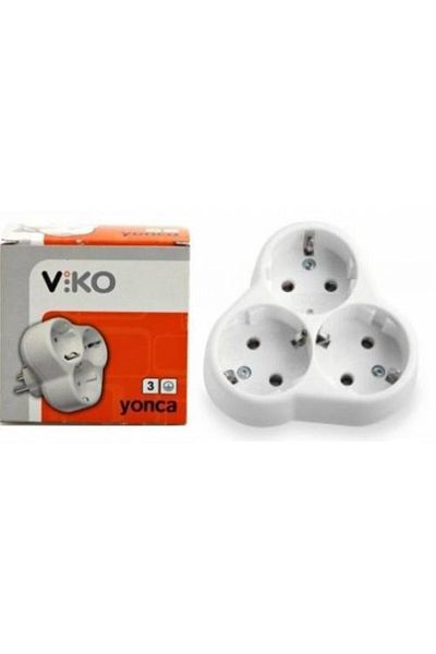 VİKO Clover 3-Piece Grounded Socket Set - Coupler Golyat