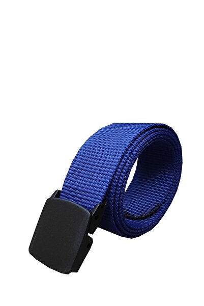 Kemer Dünyası حزام قماش أزرق ساكس على الطراز التكتيكي مع إبزيم بلاستيكي مضاد للحساسية