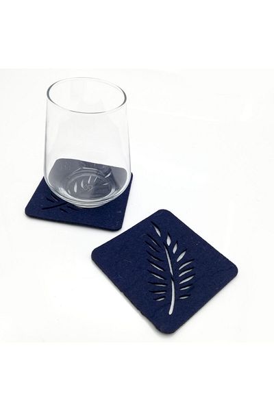 Lora Davet American Service Coaster Pătrat din pâslă bleumarin