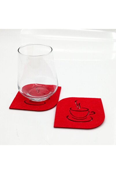 Lora Davet Podmetač Podmetač od filca, ovalni, crveni