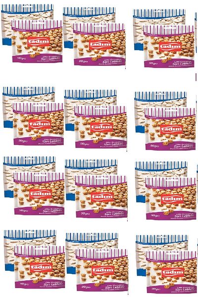 Tadım Yellow Chickpea Salt-Free Pumpkin Seeds - 80 Gr x 12 Pieces, 90 Gr x 12 Pieces Double Roasted