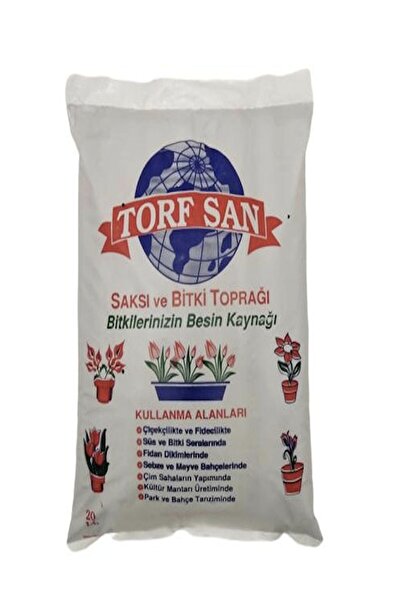 TORFSAN 20 Litre Bahçe,saksı Ve Çiçek Toprağı Torf Perlit Organik Gübre Karışımı