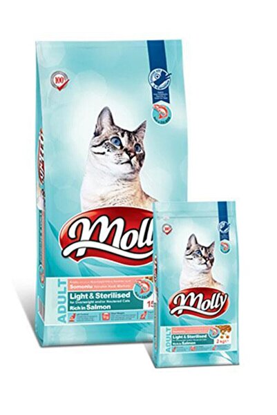 Molly Light Sterilised Somonlu Kedi Maması 15 Kg
