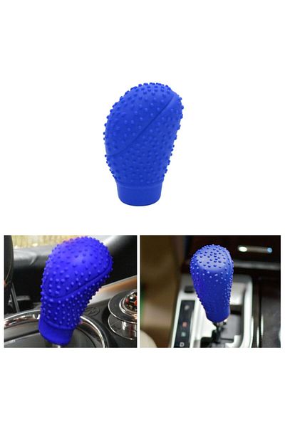 C9 Universal Silicone Massage Blue Gear Shift Knob Cover
