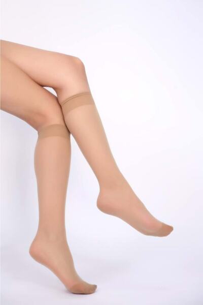 Müjde جوارب رفيعة بطول الركبة 20 سم 3 قطع - 51 صحارى