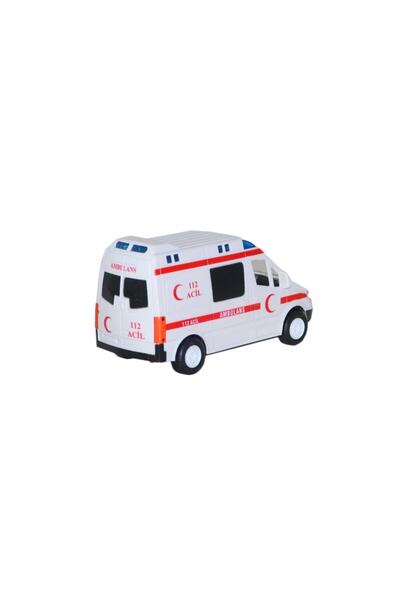 Genel Markalar CNL-9999 Işıklı Sesli Pilli Ambulans - Beyaz Renk