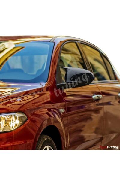 HYM TUNİNG Fiat Egea Yarasa Ayna Kapağı, Abs Plastik, Parlak Siyah
