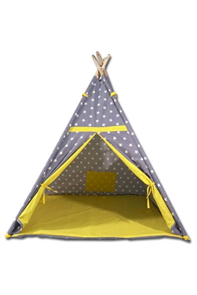 hupim Sarı Ahşap Kızıldereli Pamuklu Oyun  Çadırı