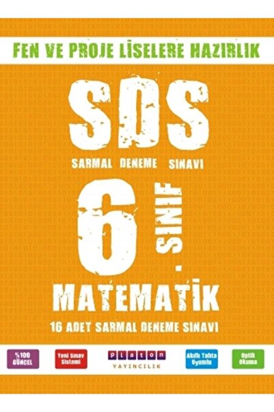 Platon Yayıncılık 6. Sınıf Matematik 16 Sarmal Deneme Sınavı Platon Yayınevi