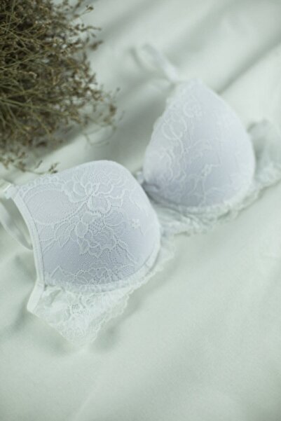 Liza Γυναικείο Σουτιέν 1015 με λευκό μοτίβο δαντέλας χωρίς υποστήριξη