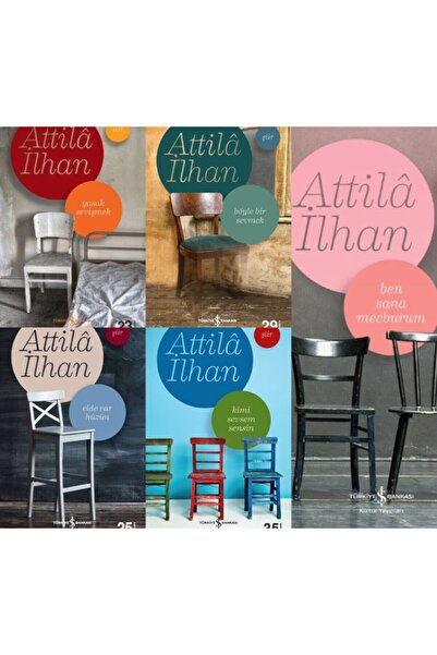 TÜRKİYE İŞ BANKASI KÜLTÜR YAYINLARI Atilla Ilhan 5 Kitap Şiir Seti-ben Sana M...