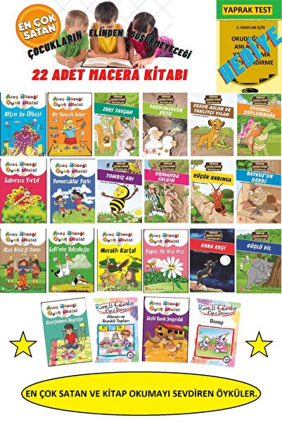 Ata Yayıncılık 2.sınıf Rengarenk 22'li Macera Kitabı Seti( )+hediye