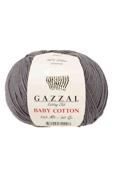 Gazzal Mlvx Gazzal Baby Cotton Πλεκτό Σχοινί Γκρι 3450 Blsm