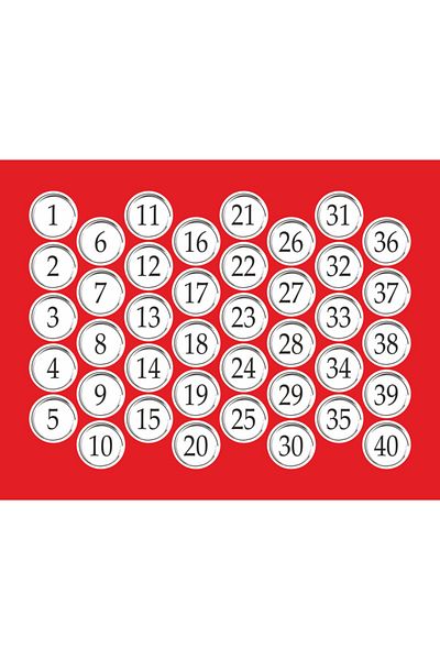 ENGINPRINT 1-100 Number Label UV Printing Anti-Scratch Water Fade Resistant