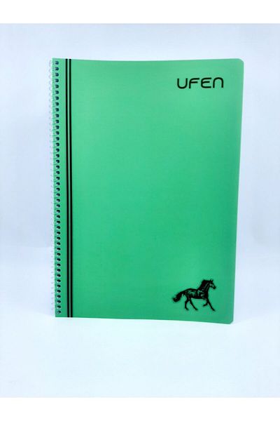 UFEN دفتر ملاحظات مدرسي على شكل حرف U - غلاف بلاستيكي، دفتر ملاحظات حلزوني على شكل حرف A4 (قطعة واحدة)