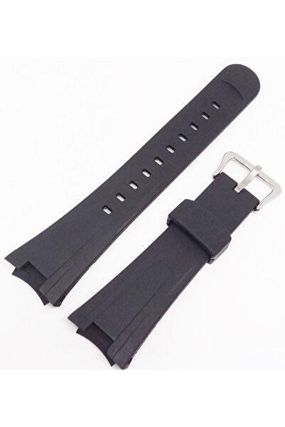 onlinekordon Casio Ef305 Uyumlu Siyah Silikon Saat Kordonu