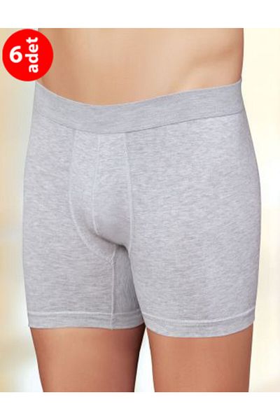 Şahinler Ανδρικό γκρι Lycra Boxer 6 Pack Me031