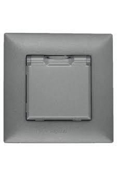 Legrand Titanium Rhubarb Covered Grounded Socket -768818