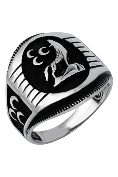 modasilvers 925 Ayar Gümüş 3 Hilal Bozkurt Erkek Yüzük