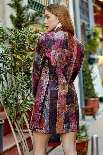 Pink top felt coat