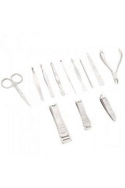 İndiriminVar 2 Pieces 12 Piece Nail Clipper Set - Manicure Pedicure Set Bag