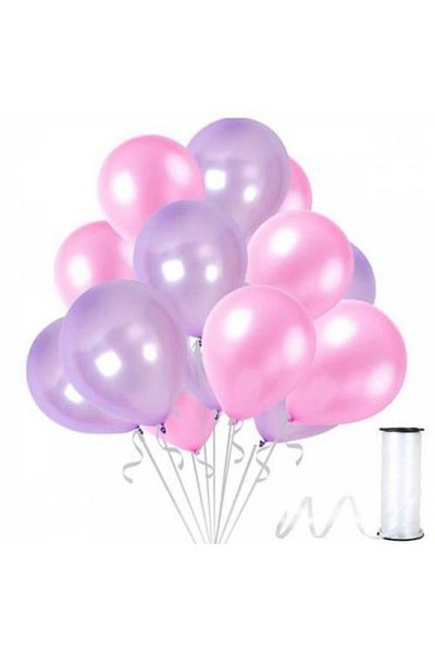 Acar Süs Lilac Pink Metallic Balloon 12 Inch 25 Pieces