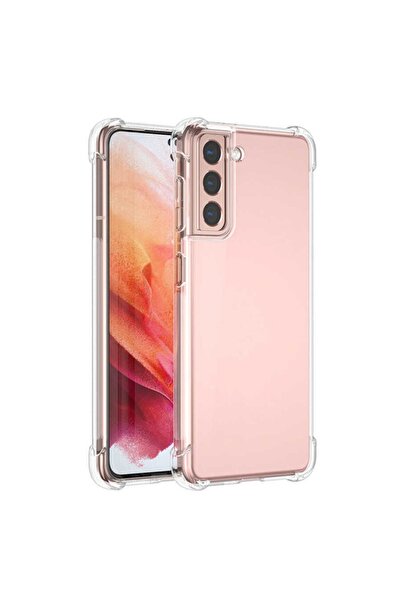 Nezih Case Samsung Galaxy S21 Köşe Korumalı Darbelere Dayanıklı Şeffaf Silikon Kılıf