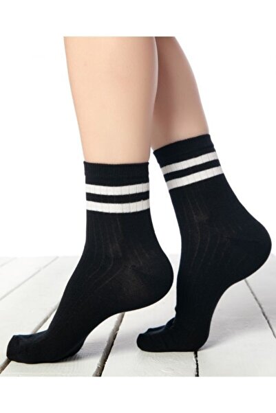 mervis Αθλητικές κάλτσες, Μαύρες κάλτσες, Κάλτσες Unisex με διπλή γραμμή