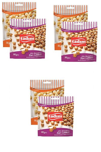 Tadım Roasted Hazelnuts 90 Gr X 3 Pieces Yellow Chickpeas Double Roasted 90 Gr X 3 Pieces