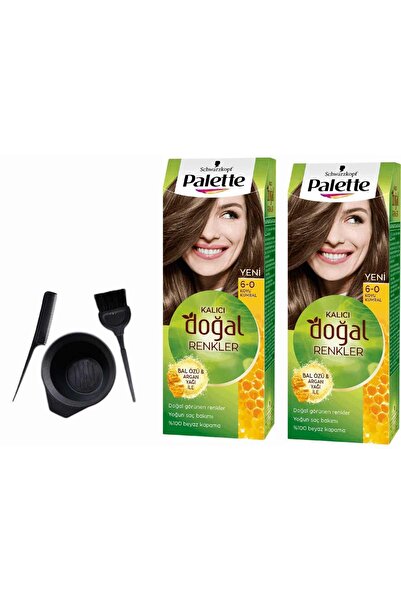 Palette Natural Saç Boyası 6.0 Koyu Kumral 50mlx 2 Adet