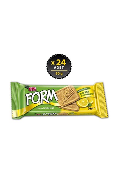 Eti Form Limon Lifli Kepekli Bisküvi 50 g 24 Adet