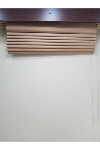 elis perde Katlamalı Zebra Stor Perde Düz (sütlükahve)