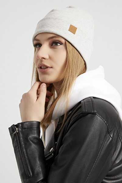 Butikgiz Kadın Melanj Açık Gri Bere