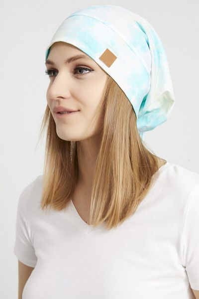 Butikgiz Women's Batik, Nature Multi-Colored Rope Detailed 4 Season Hat Beanie Buff - Ultra Soft Natural Combed Cotton Fabric