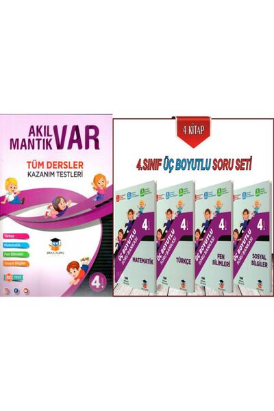 Zeka Küpü Yayınları Zeka Küpü 4-sınıf Tüm Dersler Kazanım Testleri & 3 Boyutl...