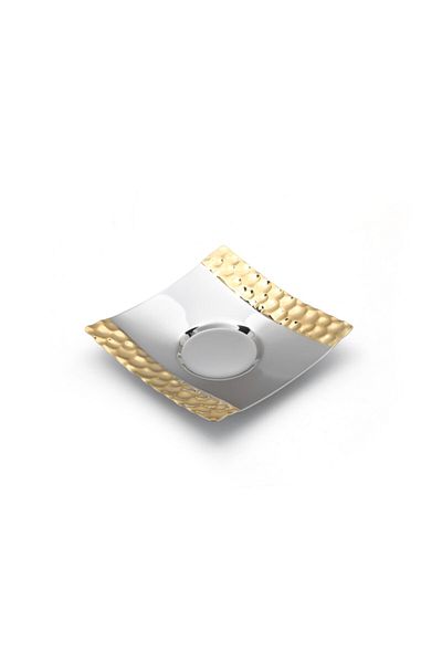 ÖzSa Home Tiamo Honeycomb Gold 304 Quality Tea Plate Set of 12