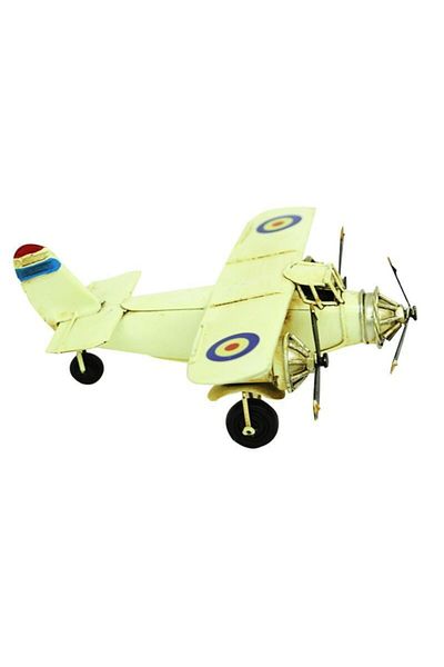 ECOME Decorative Metal Airplane Figurine Decorative Home Office Gift